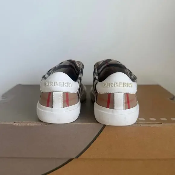 Burberry Mini Markham Check Toddler Sneakers - SZ EU 26 / US 9.5 C - Picture 7 of 14